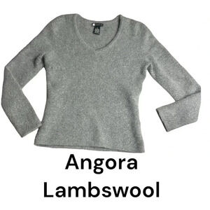 Angora, Lambswool sweater by Carole Little women M. warm ,soft